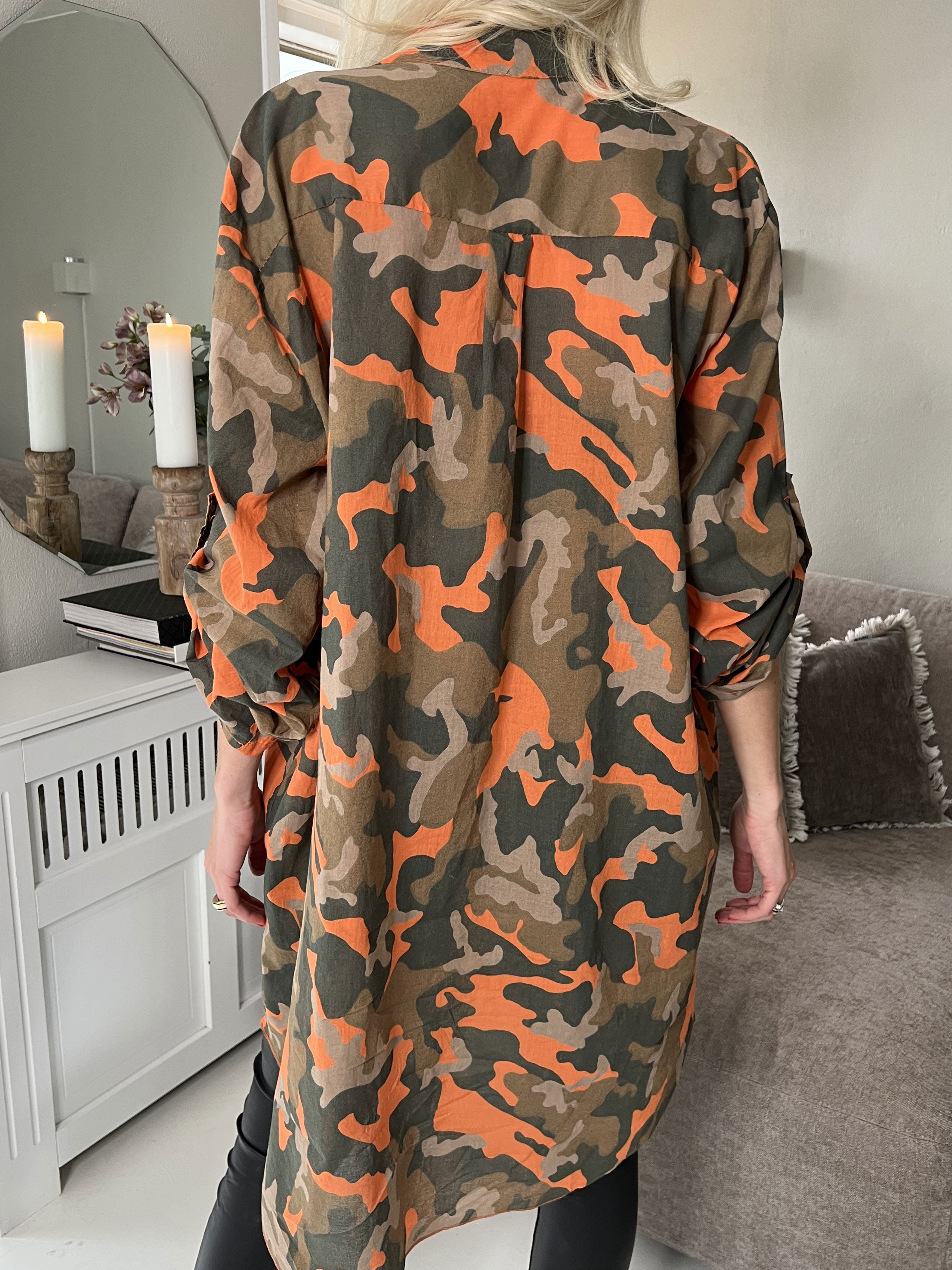 Berna Camo - Skjorte i camouflageprint med lommer